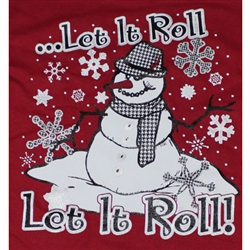 Alabama Crimson Tide T-Shirts - Let It Roll - Houndstooth Snowman