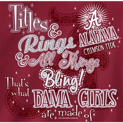 Alabama Crimson Tide Football T-Shirts - Bama Girls Bling